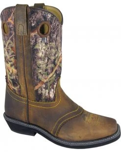 Smoky Mountain Pawnee Camo Cowgirl Boots - Square Toe For Women's Brown