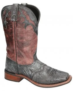 Smoky Mountain Men's Cumberland Western Boots - Square Toe Black