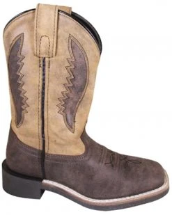Smoky Mountain Boys' Ranger Western Boots - Square Toe Brown